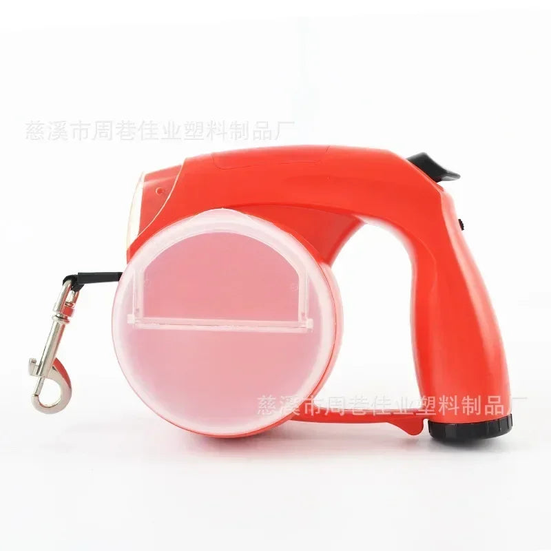 Newly Upgraded Automatic Retractable Dog Leash with LED Light, Pet Leash with Poop Bag Water Bowl Box, 13 FT Strong Dog Leash