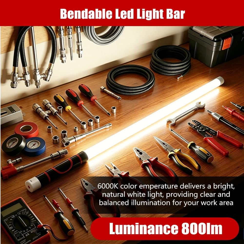 Flexible LED Light Stick, 76Cm/27In Wiederaufladbare Biegsame Taschenlampe, Mechanische Taschenlampe Mit Hoher Leuchtkraft, Für Mechaniker, Autoreparaturen